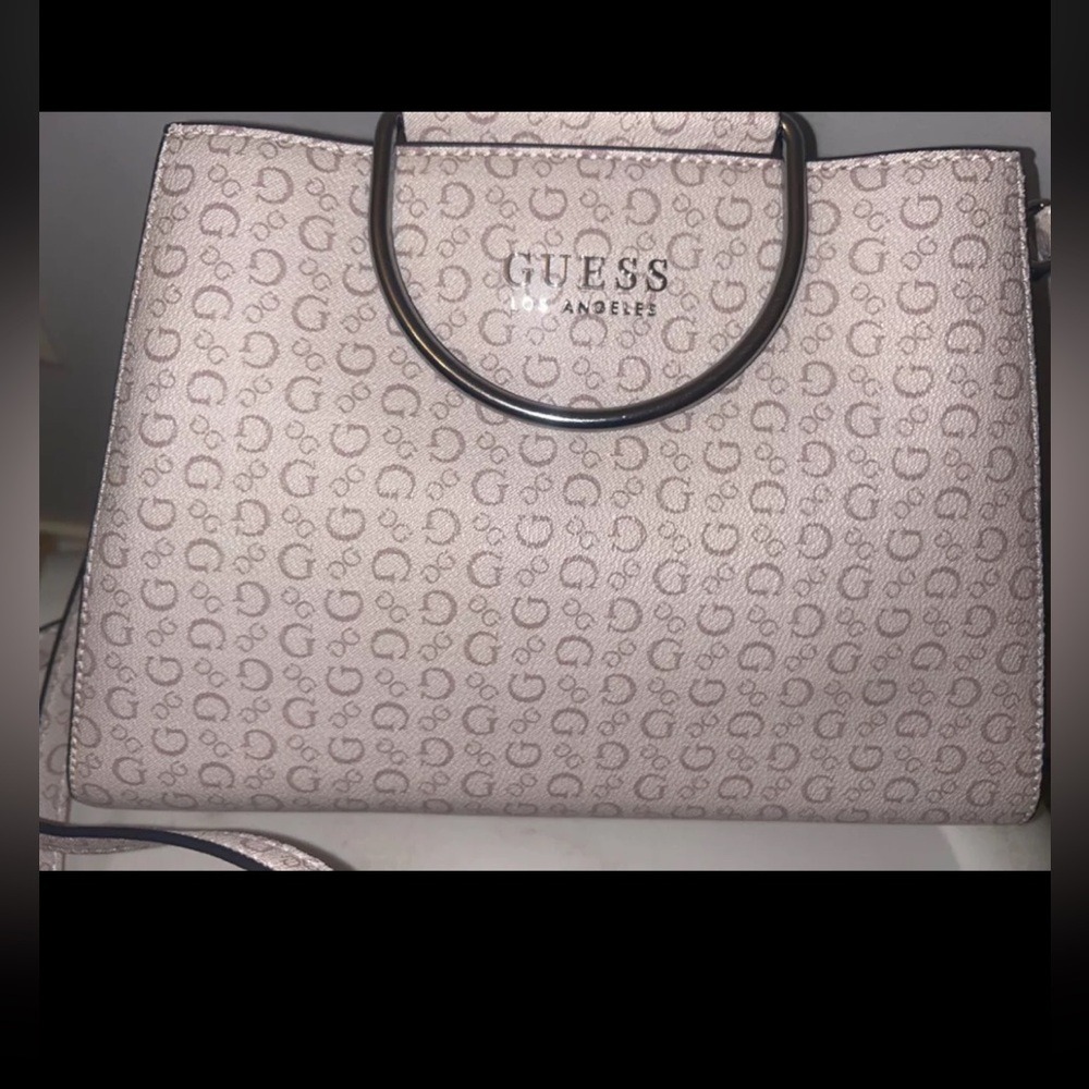 Pink guess tote/crossbody purse!